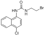 3-(2-ブロモエチル)-1-(4-クロロナフタレン-1-イル)尿素 化学構造式