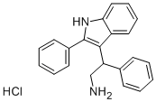 2-PHENYL-2-(2-PHENYL-1H-INDOL-3-YL)ETHANAMINE HYDROCHLORIDE,102441-39-4,结构式