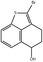 2-ブロモ-4,5-ジヒドロ-3H-ナフト[1,8-bc]チオフェン-5-オール 化学構造式