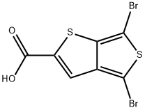 4,6-ジブロモチエノ[3,4-B]チオフェン-2-カルボン酸 化学構造式