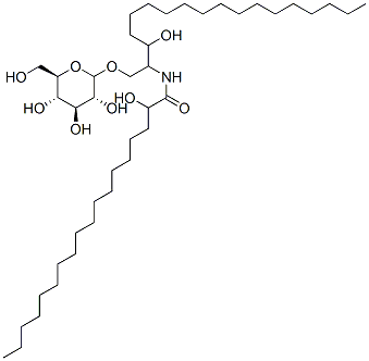 glucosyl-N-(2-hydroxyoctadecanoyl)dihydrosphingosine Struktur