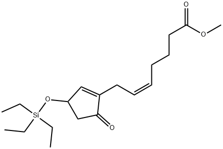 (5Z)-7-[5-氧代-3-[(三乙基硅烷基)氧基]-1-环戊烯-1-基]-5-庚烯酸甲酯(...) 结构式