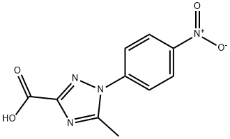 5-甲基-1-(4-硝基苯基)-1H-1,2,4-三氮唑-3-甲酸, 1025-88-3, 结构式