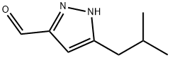 5-イソブチル-1H-ピラゾール-3-カルブアルデヒド 化学構造式