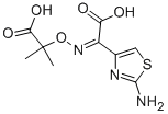 (Z)-2-(2-Aminothiazol-4-yl)-2-(1-carboxy-1-methyl)ethoxyiminoacetic acid Struktur