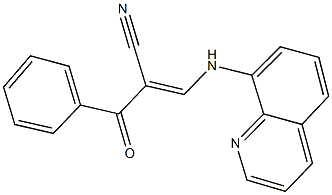 (E)-2-benzoyl-3-(8-quinolinylamino)-2-propenenitrile Struktur
