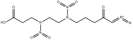 N-(2-((5-Diazo-4-oxopentyl)nitroamino)ethyl)-N-nitro-beta-alanine,102516-67-6,结构式