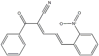 (2E,4E)-2-benzoyl-5-(2-nitrophenyl)-2,4-pentadienenitrile Structure