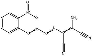 (Z)-2-amino-3-{[(E,2E)-3-(2-nitrophenyl)-2-propenylidene]amino}-2-butenedinitrile Structure