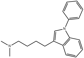 3-(4-ジメチルアミノブチル)-1-フェニル-1H-インドール 化学構造式