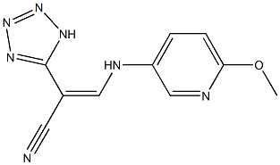 (Z)-3-[(6-methoxy-3-pyridinyl)amino]-2-(1H-1,2,3,4-tetraazol-5-yl)-2-propenenitrile Structure
