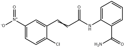 2-{[(E)-3-(2-chloro-5-nitrophenyl)-2-propenoyl]amino}benzenecarboxamide Struktur