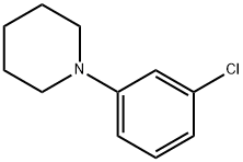 1-(3-クロロフェニル)ピペリジン 化学構造式