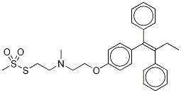甲烷硫代磺酸 S-[2-[[2-[4-(1,2-二苯基-1-丁烯-1-基)苯氧基]乙基]甲基氨基]乙基]酯 结构式