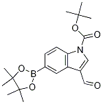 tert-Butyl 3-forMyl-5-(4,4,5,5-tetraMethyl-1,3,2-dioxaborolan-2-yl)-1H-indole-1-carboxylate Struktur