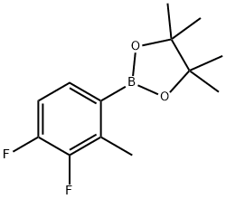 3,4-DIFLUORO-2-METHYLPHENYL BORONIC ACID PINACOL ESTER Struktur