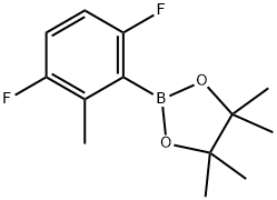 2,5-二氟-6-甲基苯硼酸频哪醇酯, 1025707-98-5, 结构式