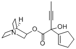 1-Cyclopenteneglycolic acid, alpha-(1-propynyl)-, 3-quinuclidinyl este r Structure