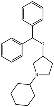 1-Cyclohexyl-3-(diphenylmethoxy)pyrrolidine Structure