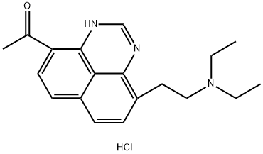 1-beta-Diethylaminoethyl-4-acetylperimidine dihydrochloride Structure