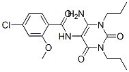 Benzamide,  N-(6-amino-1,2,3,4-tetrahydro-2,4-dioxo-1,3-dipropyl-5-pyrimidinyl)-4-chloro-2-methoxy-|