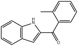 2-(2-メチルベンゾイル)-1H-インドール 化学構造式