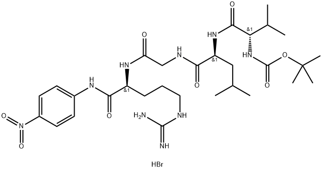 N-T-BOC-VAL-LEU-GLY-ARG P-NITROANILIDE HYDROBROMIDE Structure