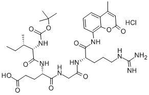 N-T-BOC-ILE-GLU-GLY-ARG 7-AMIDO-4-METHYL-COUMARIN HYDROCHLORIDE Structure