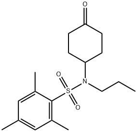 2,4,6-TriMethyl-N-(4-oxocyclohexyl)-N-propyl-benzenesulfonaMide Structure