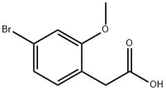 2-(4-ブロモ-2-メトキシフェニル)酢酸 化学構造式