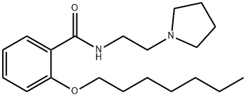 o-(ヘプチルオキシ)-N-[2-(1-ピロリジニル)エチル]ベンズアミド 化学構造式