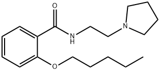 o-(Pentyloxy)-N-[2-(1-pyrrolidinyl)ethyl]benzamide 结构式