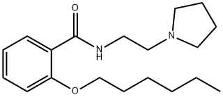 o-(Hexyloxy)-N-[2-(1-pyrrolidinyl)ethyl]benzamide Structure