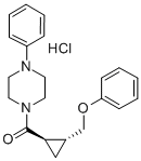 Piperazine, 1-((2-(phenoxymethyl)cyclopropyl)carbonyl)-4-phenyl-, mono hydrochloride, trans- Structure