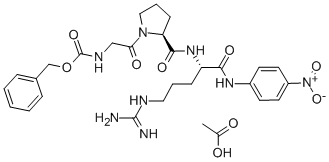 Z-甘氨酰-L-脯氨酰-L-精氨酰对硝基苯胺醋酸盐, 102679-70-9, 结构式