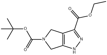 5-tert-butyl 3-ethyl 4,6-dihydropyrrolo[3,4-c]pyrazole-3,5(1H)-dicarboxylate Struktur