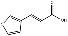 TRANS-3-(3-チエニル)アクリル酸 化学構造式