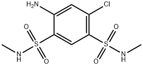 4-Amino-6-chloro-N,N'-dimethyl-1,3-benzenedisulfonamide Struktur