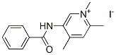 Pyridinium, 5-benzamido-1,2,4-trimethyl-, iodide Struktur