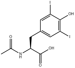 N-乙酰基-3,5-二碘-L-酪氨酸,1027-28-7,结构式