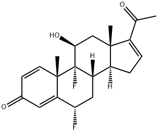 (6ALPHA,11BETA)-6,9-二氟-11-羟基孕甾-1,4,16-三烯-3,20-二酮, 1027011-66-0, 结构式