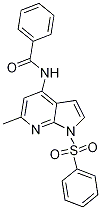 BenzaMide, N-[6-Methyl-1-(phenylsulfonyl)-1H-pyrrolo[2,3-b]pyridin-4-yl]- 结构式
