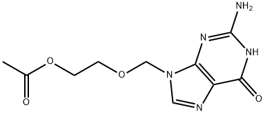 9-(2'-ACETOXYETHOXYMETHYL)-GUANINE Structure