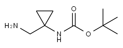 1-AMinoMethyl-1-(Boc-aMino)cyclopropane, 97% Structure