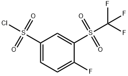 4-Fluoro-3-(trifluoromethylsulfonyl)benzenesulfonyl Chloride Struktur