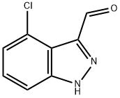 4-氯吲唑-3-羧醛, 102735-85-3, 结构式
