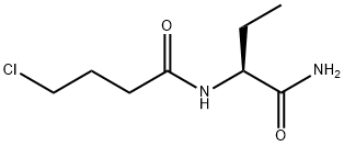 (S)-N-(1-アミノ-1-オキソブタン-2-イル)-4-クロロブタンアミド 化学構造式