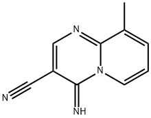 4-イミノ-9-メチル-4H-ピリド[1,2-a]ピリミジン-3-カルボニトリル 化学構造式