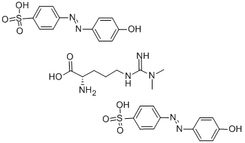 NG,NG'-DIMETHYL-L-ARGININE DI(P-HYDROXYAZOBENZENE-P'-SULFONATE) SALT Struktur