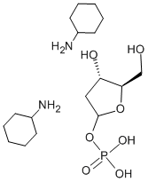 2-DEOXY-ALPHA-D-RIBOSE 1-PHOSPHATE DI(MONOCYCLOHEXYL-AMMONIUM) SALT Structure